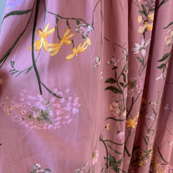 Vero Moda Simply Easy Strap Calf Woven Old Rose/Mille Floral Print Midi Dress XS - Picture 11 of 13